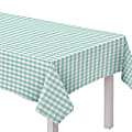 Amscan Gingham Fabric Tablecloth, 60" x 104", Green