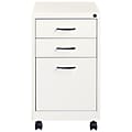 Lorell® 19"D Vertical 3-Drawer Mobile Pedestal File Cabinet, White 1 thumbnail image