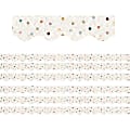 Teacher Created Resources Scalloped Border Trim, Everyone Is Welcome Dots, 35' Per Pack, Set Of 6 Packs