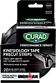 CURAD® IRONMAN Performance Series Kinesiology Tape, 2″ x 10", Black, 20 Strips Per Pack, Set Of 12 Packs 1 thumbnail image