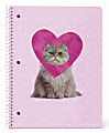 Gartner Studios Spiral Notebook, 8" x 10-1/2", 1 Subject, College Ruled, 70 Sheets, Pink Cat 1 thumbnail image