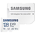 Samsung EVO Plus 128 GB Class 10/UHS-I (U3) V10 microSDXC - 1 Pack - 130 MB/s Read - 10 Year Warranty