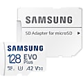 Samsung EVO Plus 128 GB Class 10/UHS-I (U3) V10 microSDXC - 1 Pack - 130 MB/s Read - 10 Year Warranty 1 thumbnail image