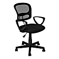 Monarch Specialties Bryce Ergonomic Fabric Mid-Back Office Chair, Black
