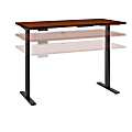 Bush Business Furniture Move 60 Series Electric 60"W x 30"D Height Adjustable Standing Desk, Hansen Cherry/Black Base, Standard Delivery