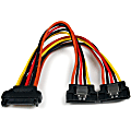 StarTech.com 6in Latching SATA Power Y Splitter Cable Adapter - M/F - Add an extra SATA power outlet to your PC Power Supply - PYO2LSATA 1 thumbnail image