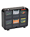 Mind Reader Foundation 6-Drawer Tea Bag Organizer With Hinged Clear Lid, 8"H x 10-1/2"W x 3-1/4"D, Black 1 thumbnail image