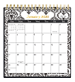 Blue Sky™ Monthly Desk Calendar, With Stand, 6-1/16" x 6-3/8", Brielle, January To December 2021, 122485