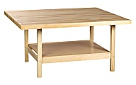 Shain Solutions Open-Style Workbench, 4 Stations, 31 1/4"H x 64"W x 54"D, Maple