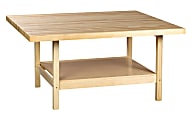Shain Solutions Open-Style Workbench, 4 Stations, 31 1/4"H x 64"W x 54"D, Maple 1 thumbnail image