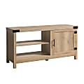 Sauder Bridge Acre TV Credenza with Door, 24”H x 48”W x 15-1/2”D, Orchard Oak