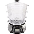 Magic Chef 3-Layer Food Steamer - 800 W2 quart - Rice, Fish, Egg, Chicken - Stainless Steel