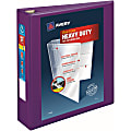 Avery® Heavy-Duty View 3-Ring Binder With Locking One-Touch EZD™ Rings, 2" D-Rings, 39% Recycled, Purple