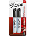 Sharpie® Chisel-Tip Permanent Markers, Black, Pack Of 2 1 thumbnail image