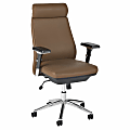 Bush Business Furniture Metropolis Bonded Leather High-Back Executive Office Chair, Saddle, Standard Delivery