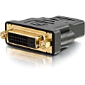 C2G HDMI to DVI-D Adapter - Female to Female - 1 x HDMI Female Digital Audio/Video - 1 x DVI-D (Dual-Link) Female Digital Video - Black 1 thumbnail image