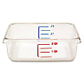 Rubbermaid Commercial Space Saving Square Container - Dishwasher Safe - Clear, Red, Blue - Polycarbonate Body - 1 Each 1 thumbnail image