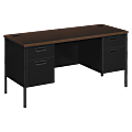 HON® Metro Classic Computer Desk Credenza, Mocha/Black