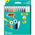 BIC® Kids Coloring Markers, Magical Effects, Assorted Colors, Pack Of 12 Markers