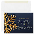 Custom Full-Color Holiday Cards With Envelopes, 7" x 5", Glittering Wishes, Box Of 25 Cards
