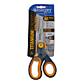 Westcott® Titanium Bonded Non-Stick Scissors, 8", Straight, Gray/Yellow 1 thumbnail image
