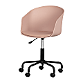 South Shore Flam Plastic Mid-Back Swivel Chair, Pink/Black