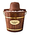 Nostalgia 4-Quart Wood Bucket Ice Cream Maker, Brown