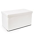 Dormify Jessie Collapsible Storage Ottoman Bench, White 1 thumbnail image