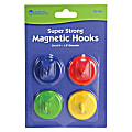 Learning Resources Super Strong Magnetic Hooks Set - for Pocket Chart, Flip Book, Hall Pass, Decoration - Metal - Red, Blue, Green, Yellow - 4 / Pack 1 thumbnail image