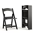 Flash Furniture HERCULES Series Resin Folding Chairs, Black, Set Of 4 Chairs
