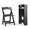 Flash Furniture HERCULES Series Resin Folding Chairs, Black, Set Of 4 Chairs 1 thumbnail image