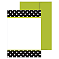Great Papers! Flat Card Invitations, 5 1/2" x 7 3/4", Black/White Dots, Pack Of 10