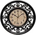 Infinity Instruments Sofia 12" Round Wall Clock, Brown