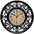 Infinity Instruments Sofia 12" Round Wall Clock, Brown 1 thumbnail image
