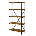 Glamour Home Ailis 68"H Etagere Bookcase, Brown 1 thumbnail image