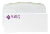 Gummed Seal, Stationery Envelopes, 4-1/8" x 9-1/2",  1 PMS Color Raised Print, Custom #10,  24 lb. CLASSIC CREST® Solar White, Box Of 250