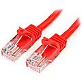 StarTech.com Snagless UTP Patch Cable, 3', Red 1 thumbnail image