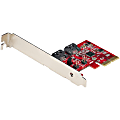 StarTech.com SATA PCIe Card, 2 Port PCIe SATA Expansion Card, 6Gbps SATA, PCI Express to SATA Adapter, SATA RAID, PCIe to SATA Converter 1 thumbnail image