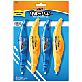 BIC Wite-Out Exact Liner™ Correction Tape, 1/5" Line Coverage, 236", Pack Of 4