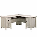 Sauder® Costa 65"W L-Shaped Corner Desk, Chalked Chestnut