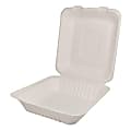 Karat Earth Bagasse Clamshell Food Containers, 8" x 8", Natural, Case Of 200 Clamshells 1 thumbnail image