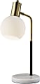 Adesso® Corbin Desk Lamp, 20-1/2”H, Frosted Glass/White Marble