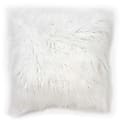 Dormify Faux Fur Square Pillow, White