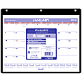 AT-A-GLANCE® Monthly Desk/Wall Calendar, 11" x 8 1/4", 30% Recycled, Blue/Red, January to December 2018 (SK800-18)