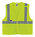 Ergodyne GloWear® Flame-Resistant Hi-Vis Safety Vest, Type R, Class 2, Large/X-Large, Lime
