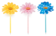 Office Depot® Spring Flower Pen, Medium Point, 1.0 mm, Assorted Barrel Colors, Black Ink 1 thumbnail image