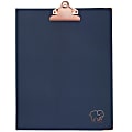 Cambridge® Ivory Ella Clipfolio With Notepad, 9-7/8" x 12-7/8", Navy/Rose Gold 1 thumbnail image