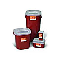Stackable Sharps Containers, Medium, 10"W x 5"H x 7"D, Horizontal Drop Lid, Case Of 24