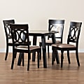 Baxton Studio Charlotte Modern 5-Piece Dining Set, Beige/Dark Brown 1 thumbnail image