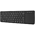 Adesso SlimTouch 4050 Wireless Keyboard With Built-in Touchpad, Black